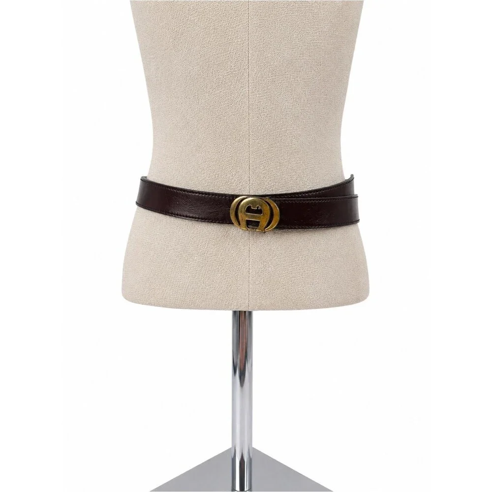 Etienne Aigner Vintage Leather Belt 34